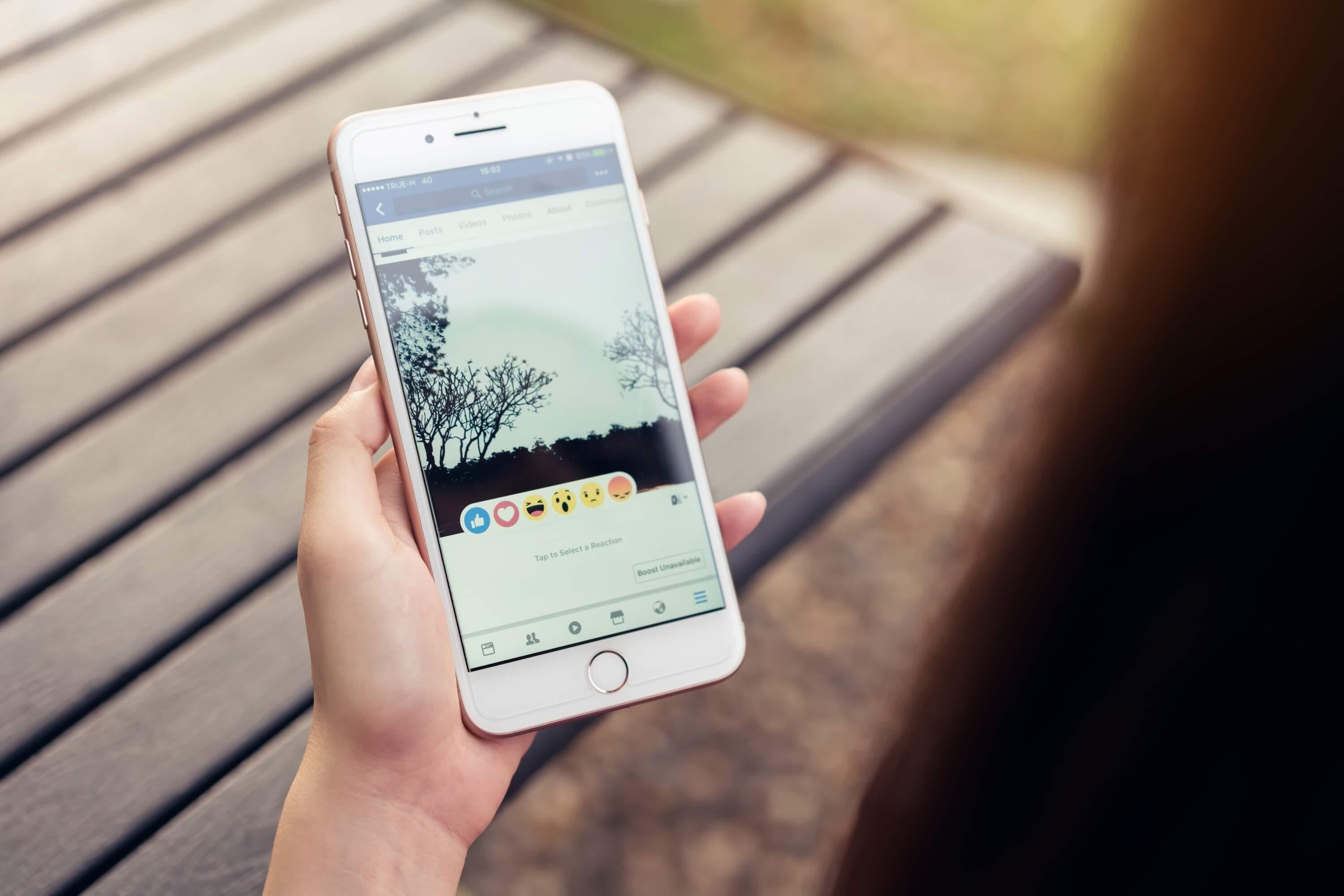 Social media on a smartphone