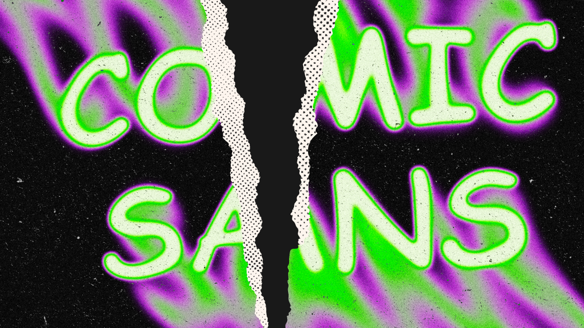 Header image for an article about Comic Sans