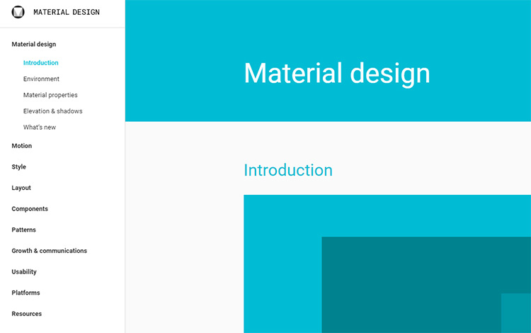 Material Design Interface