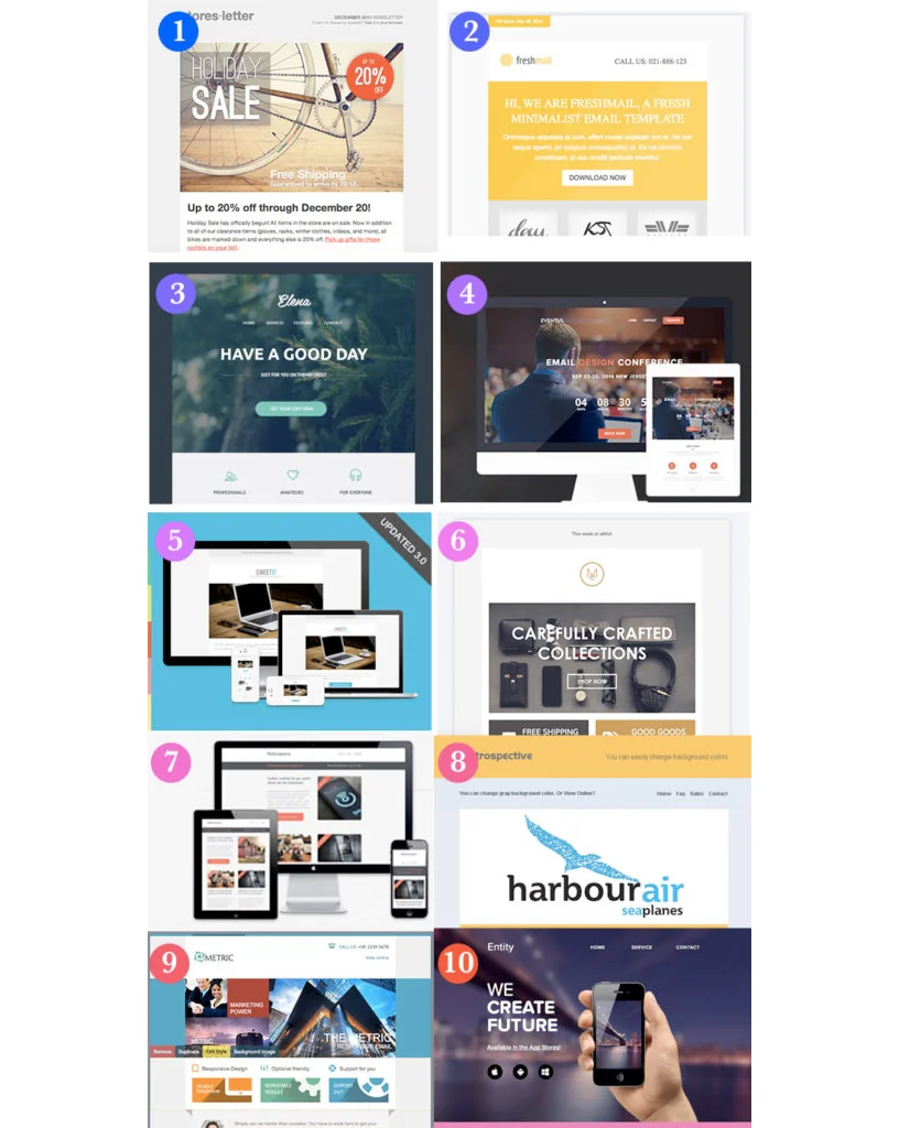 10 best responsive email templates on ThemeForest