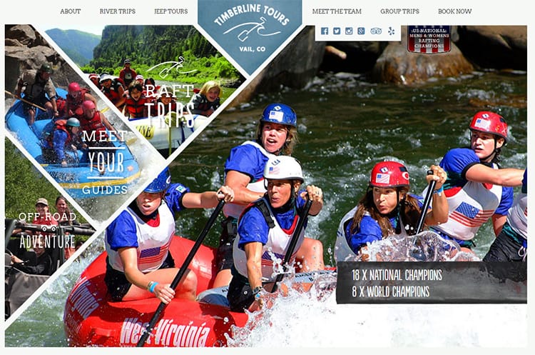 Timberline Tours homepage