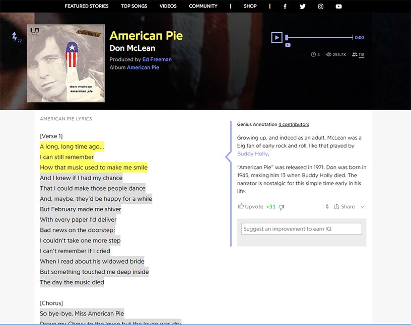 American Pie by Don McLean