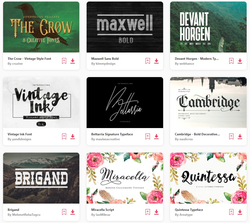 excellent fonts you can grab over on Envato Elements