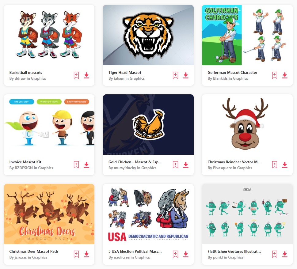Mascots on Envato Elements