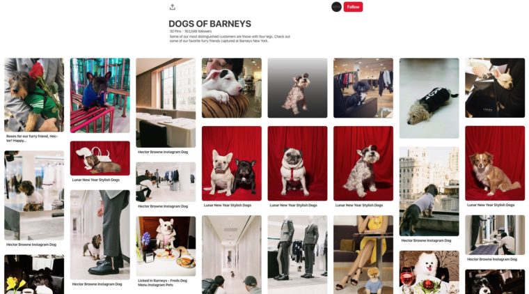 Barneys New York Pinterest boards