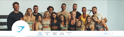 gymshark's Twitter cover image