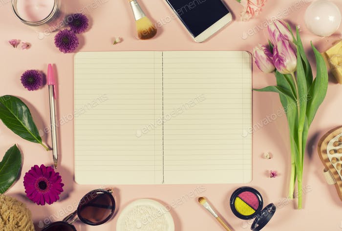 A vintage-style flatlay design