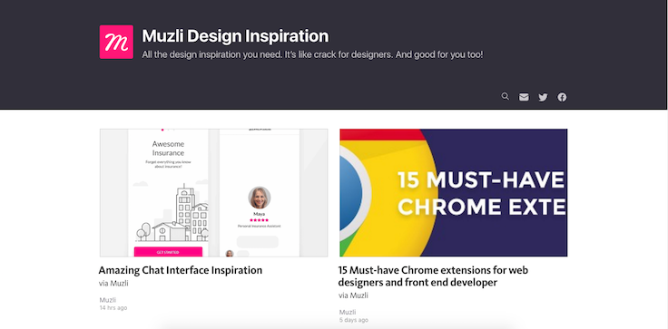 Muzli  design inspiration website