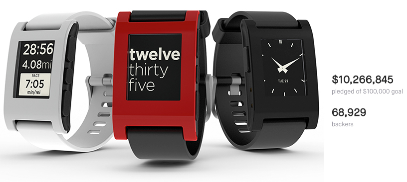 Pebble's Kickstarter page