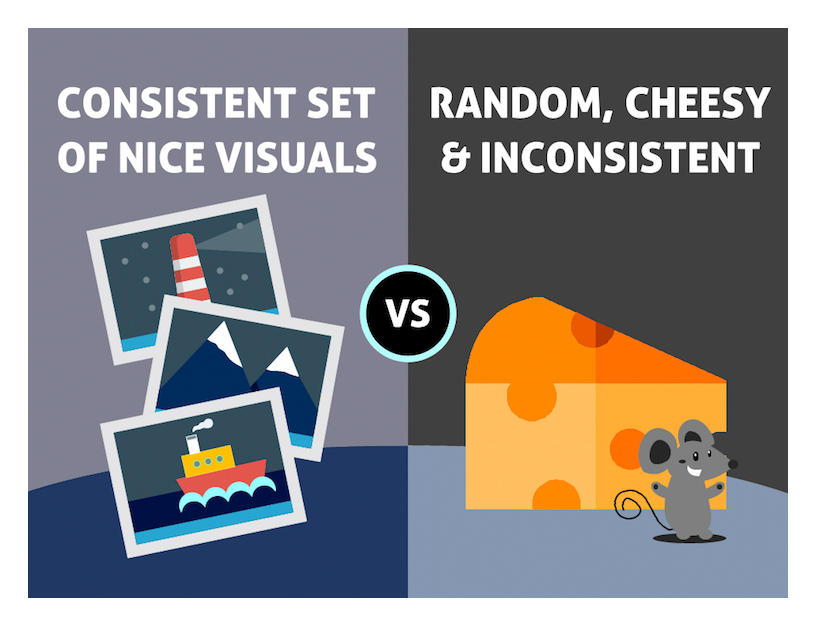 consistent set of nice visuals vs random, cheesy and inconsistent