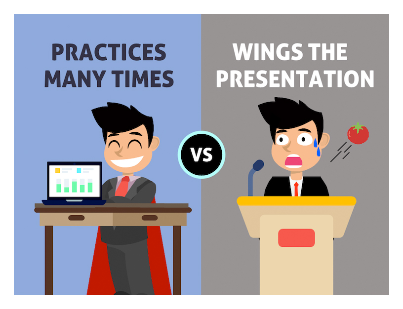 practices many times vs wings the presentation