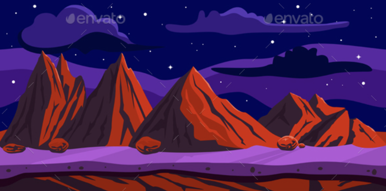Red Mountain Game background from GraphicRiver