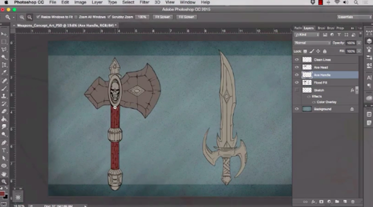How to Create Weapons for Concept Art in Photoshop