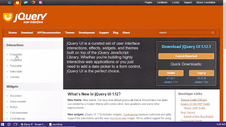 Navigation with jQuery UI