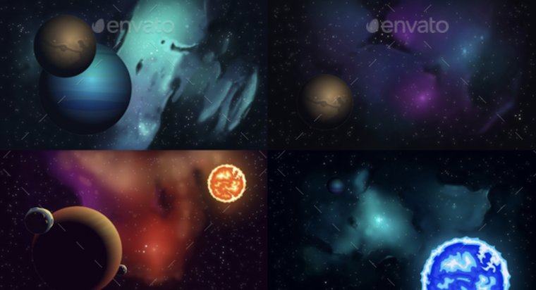 Space Game backgrounds from GraphicRiver