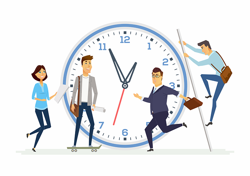 Time management - modern illustration by BoykoPictures