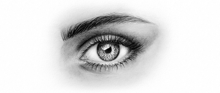Eyes pencil drawing