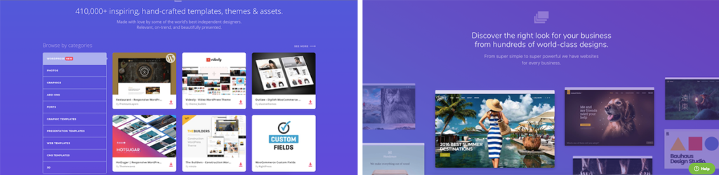 Envato Elements website design
