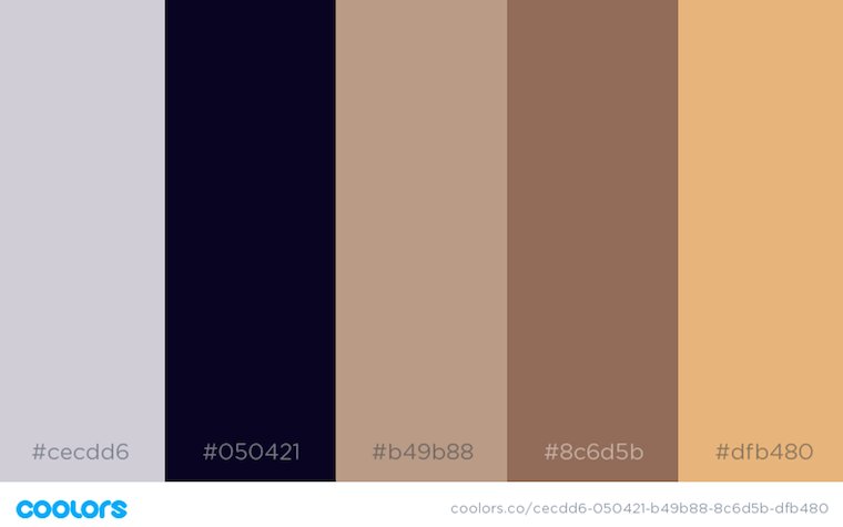 Color code for Golden Christmas Cards file on Envato Elements