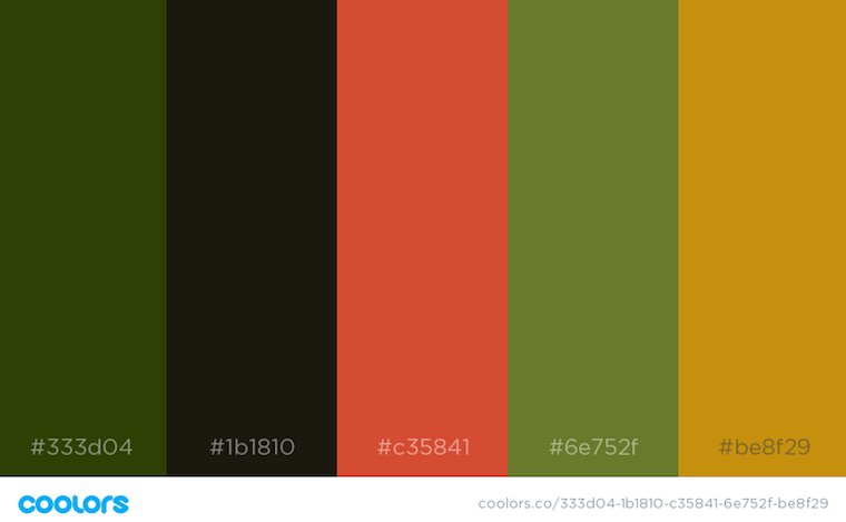 Color code for Vintage Christmas Advent Calendar file on Envato Elements
