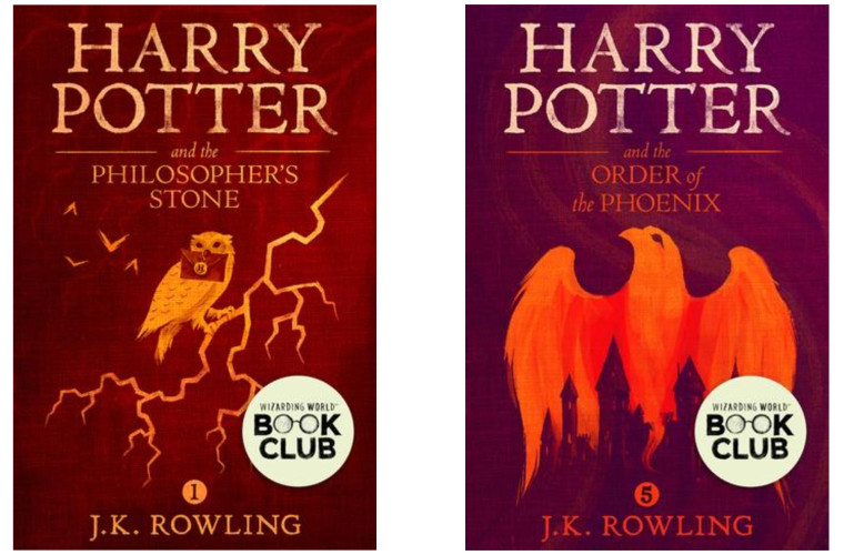 Harry Potter book covers