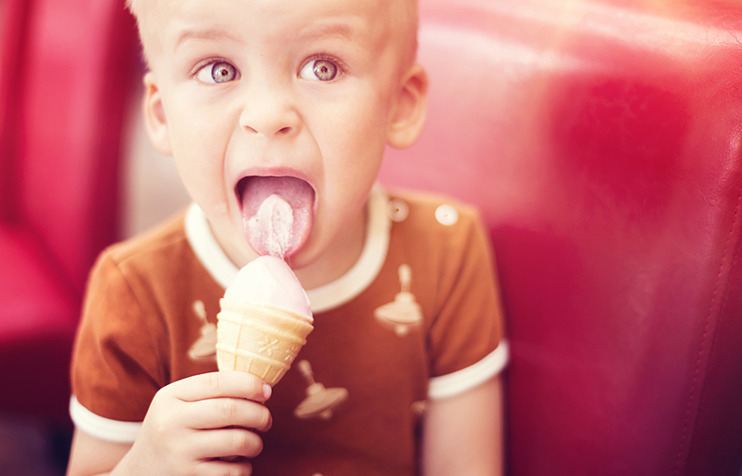 Little Boy in Cafe by halfpoint