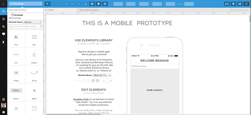 Use UXPin for wireframing and prototyping