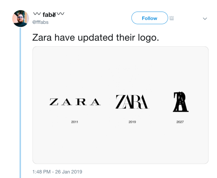 zara's new logo
