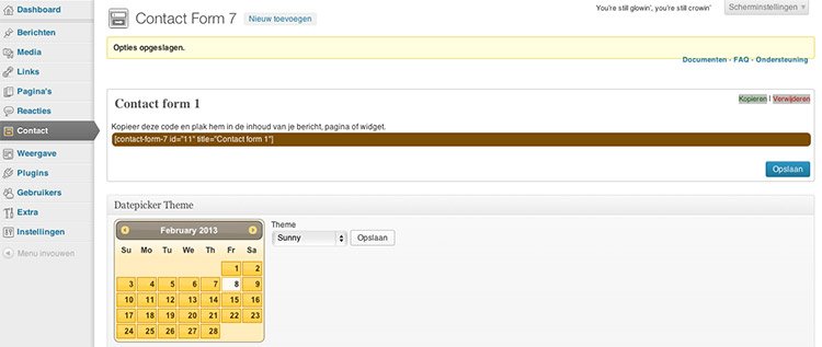Contact Form 7 Datepicker