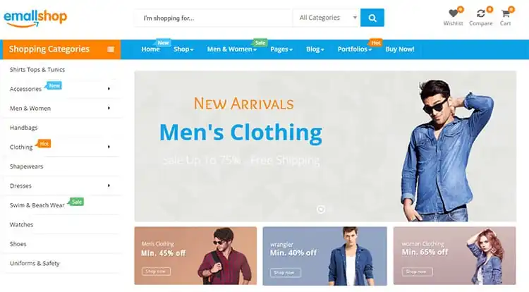 emallshop search bar