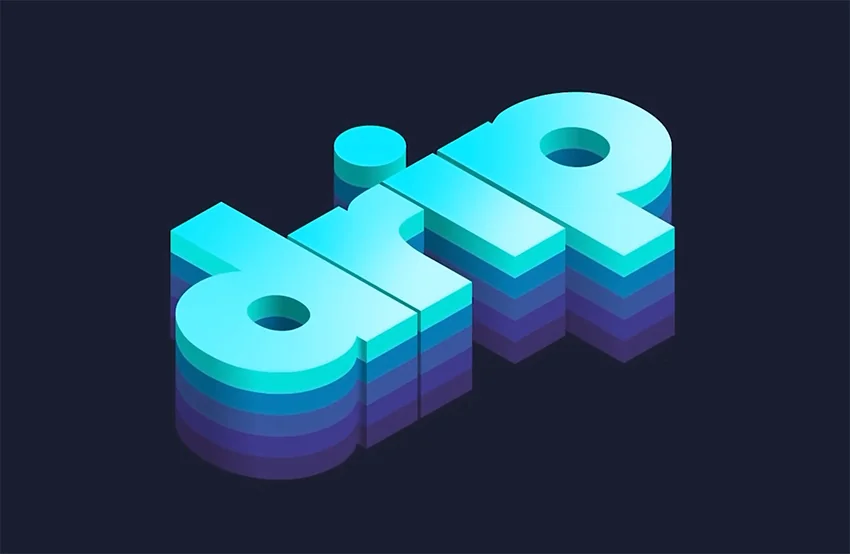 3D text effect