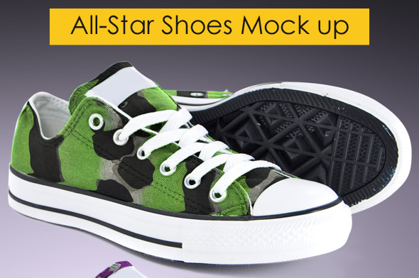 All-Star Shoes Mockup (1260×870px, PSD)