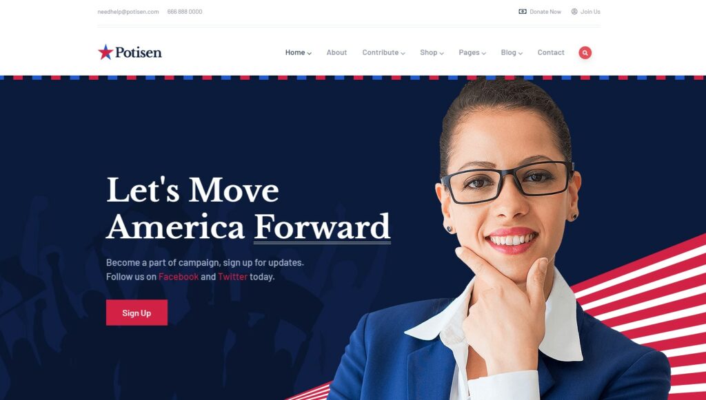 Potisen - Election & Political WordPress Theme