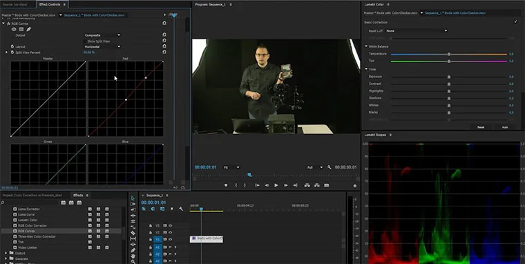 Colour correcting video