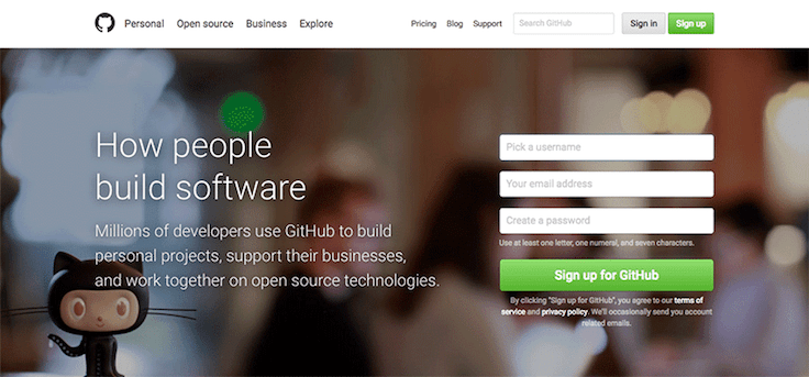 Github website 