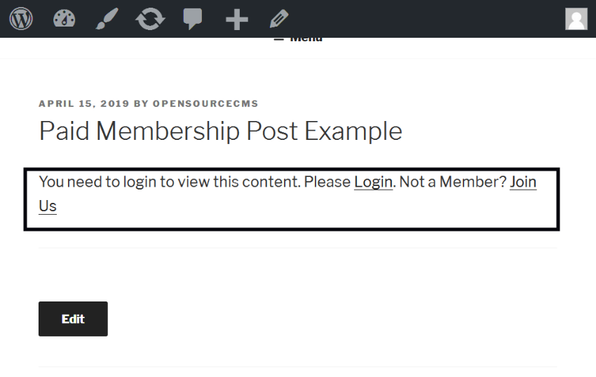 Paid section in WordPress