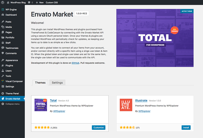 Envato Market on WordPress