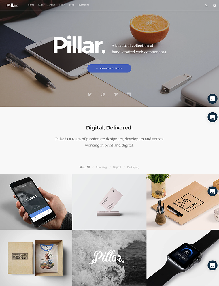Pillar HTML Template Preview