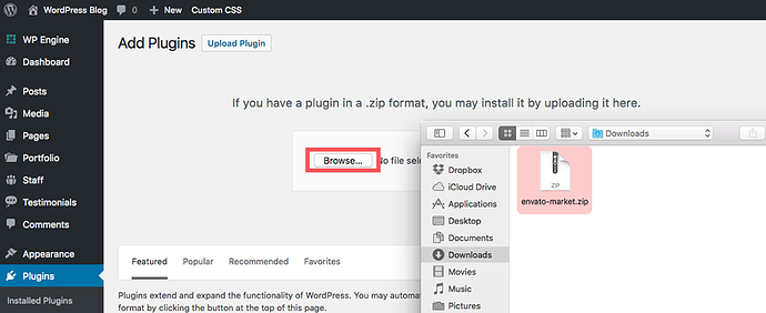 WordPress installation and navigate to Plugins