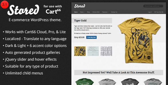 Stored - Ecommerce WordPress Theme for Cart66