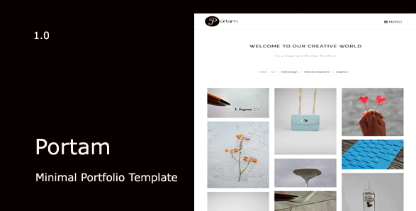 Portram Minimal Portfolio Template design