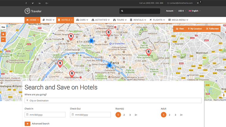 Traveler - Travel Booking WordPress Theme by shinetheme