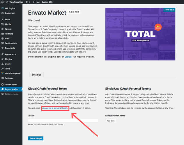 Envato Market on WordPress