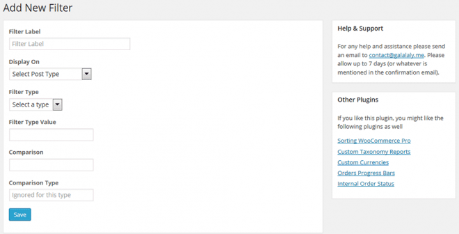 Add a filter for WordPress Admins