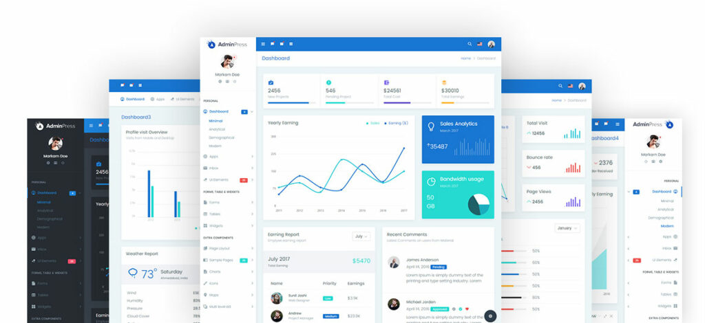 Admin Press - The Ultimate & Powerful Bootstrap 4 Admin Template by MARUTI