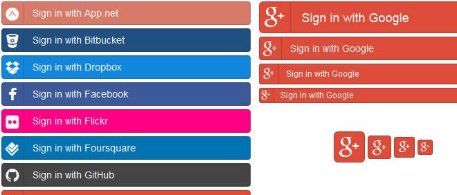 Social Buttons for Bootstrap