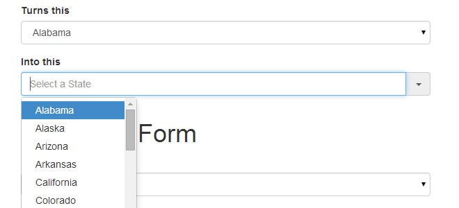 Bootstrap Combobox