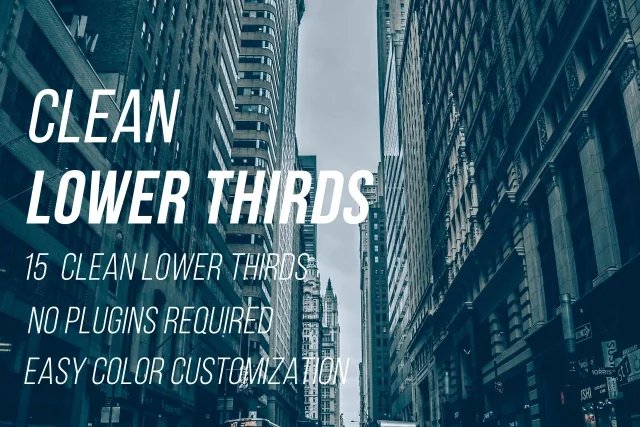 Clean Lower Thirds