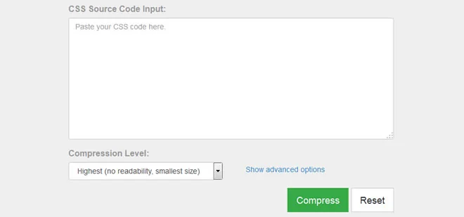 CSS Compressor is a handy little app that will minimize and compress your CSS