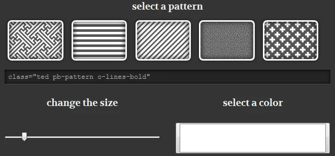 PatternBolt is a collection of SVG patterned backgrounds